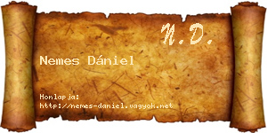 Nemes Dániel névjegykártya